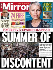 Daily Mirror front page for 7 April 2025