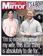 Daily Mirror (UK) Newspaper Front Page for 7 May 2019