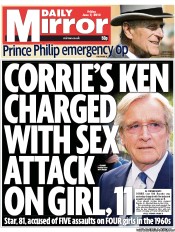 Daily Mirror (UK) Newspaper Front Page for 7 June 2013