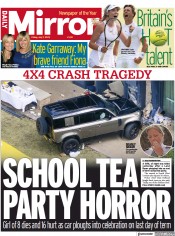 Daily Mirror (UK) Newspaper Front Page for 7 July 2023