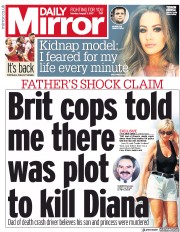 Daily Mirror (UK) Newspaper Front Page for 7 August 2017