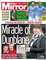 Daily Mirror (UK) Newspaper Front Page for 8 February 2021