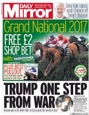 Daily Mirror (UK) Newspaper Front Page for 8 April 2017