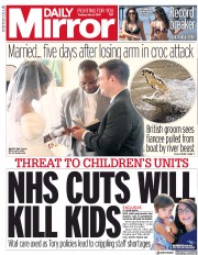 Daily Mirror (UK) Newspaper Front Page for 8 May 2018