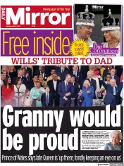 Daily Mirror (UK) Newspaper Front Page for 8 May 2023