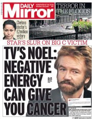Daily Mirror (UK) Newspaper Front Page for 8 June 2016