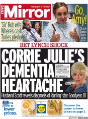 Daily Mirror (UK) Newspaper Front Page for 8 June 2023