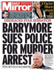 Daily Mirror Newspaper Front Page (UK) for 8 July 2015
