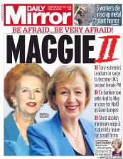 Daily Mirror (UK) Newspaper Front Page for 8 July 2016