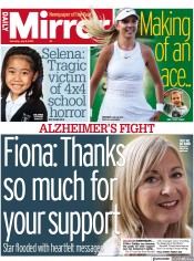Daily Mirror (UK) Newspaper Front Page for 8 July 2023