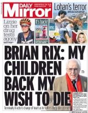Daily Mirror (UK) Newspaper Front Page for 8 August 2016