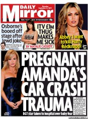Daily Mirror Newspaper Front Page (UK) for 8 September 2011