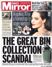 Daily Mirror (UK) Newspaper Front Page for 9 October 2017