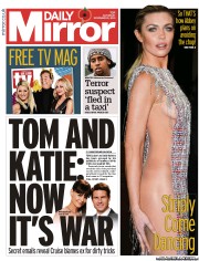 Daily Mirror Newspaper Front Page (UK) for 9 November 2013