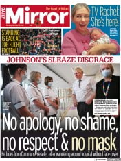 Daily Mirror (UK) Newspaper Front Page for 9 November 2021