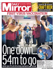 Daily Mirror (UK) Newspaper Front Page for 9 December 2020