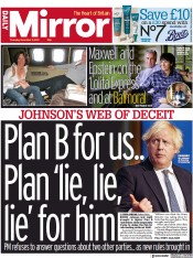 Daily Mirror (UK) Newspaper Front Page for 9 December 2021