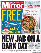 Daily Mirror (UK) Newspaper Front Page for 9 January 2021