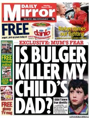 Daily Mirror (UK) Newspaper Front Page for 9 March 2013
