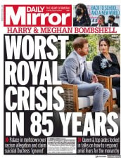 Daily Mirror (UK) Newspaper Front Page for 9 March 2021