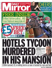 Daily Mirror (UK) Newspaper Front Page for 9 April 2021