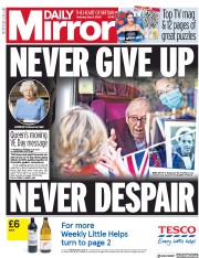 Daily Mirror (UK) Newspaper Front Page for 9 May 2020