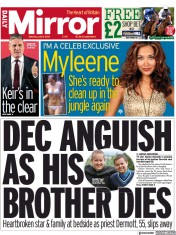 Daily Mirror (UK) Newspaper Front Page for 9 July 2022