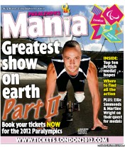 Daily Mirror (UK) Newspaper Front Page for 9 September 2011