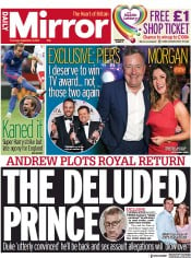 Daily Mirror (UK) Newspaper Front Page for 9 September 2021