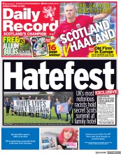 Daily Record (UK) Newspaper Front Page for 10 October 2022