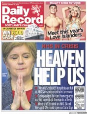 Daily Record (UK) Newspaper Front Page for 10 January 2023