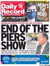 Daily Record (UK) Newspaper Front Page for 10 March 2021