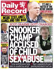 Daily Record front page for 10 April 2025
