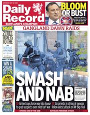 Daily Record front page for 10 May 2025