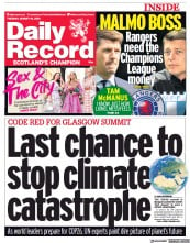 Daily Record (UK) Newspaper Front Page for 10 August 2021