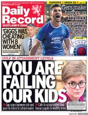 Daily Record front page for 10 August 2022