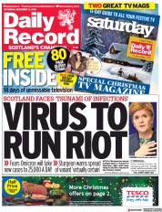 Daily Record (UK) Newspaper Front Page for 11 December 2021