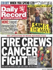 Daily Record front page for 11 December 2023
