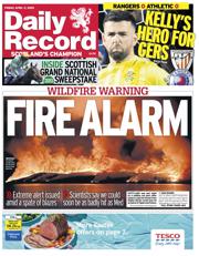 Daily Record front page for 11 April 2025