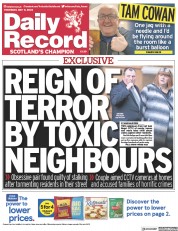 Daily Record front page for 11 May 2023