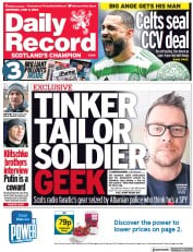 Daily Record (UK) Newspaper Front Page for 11 June 2022