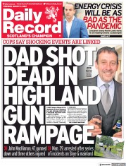 Daily Record front page for 11 August 2022