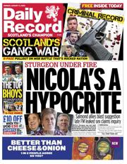 Daily Record front page for 11 August 2025