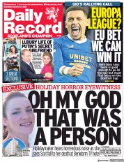 Daily Record (UK) Newspaper Front Page for 12 March 2022