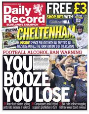 Daily Record front page for 12 March 2025