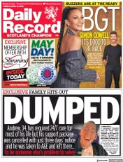 Daily Record (UK) Newspaper Front Page for 12 April 2022