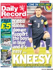 Daily Record (UK) Newspaper Front Page for 12 June 2021