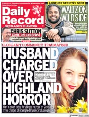 Daily Record front page for 12 August 2022