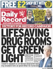 Daily Record front page for 12 September 2023