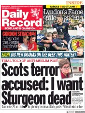 Daily Record (UK) Newspaper Front Page for 13 October 2021